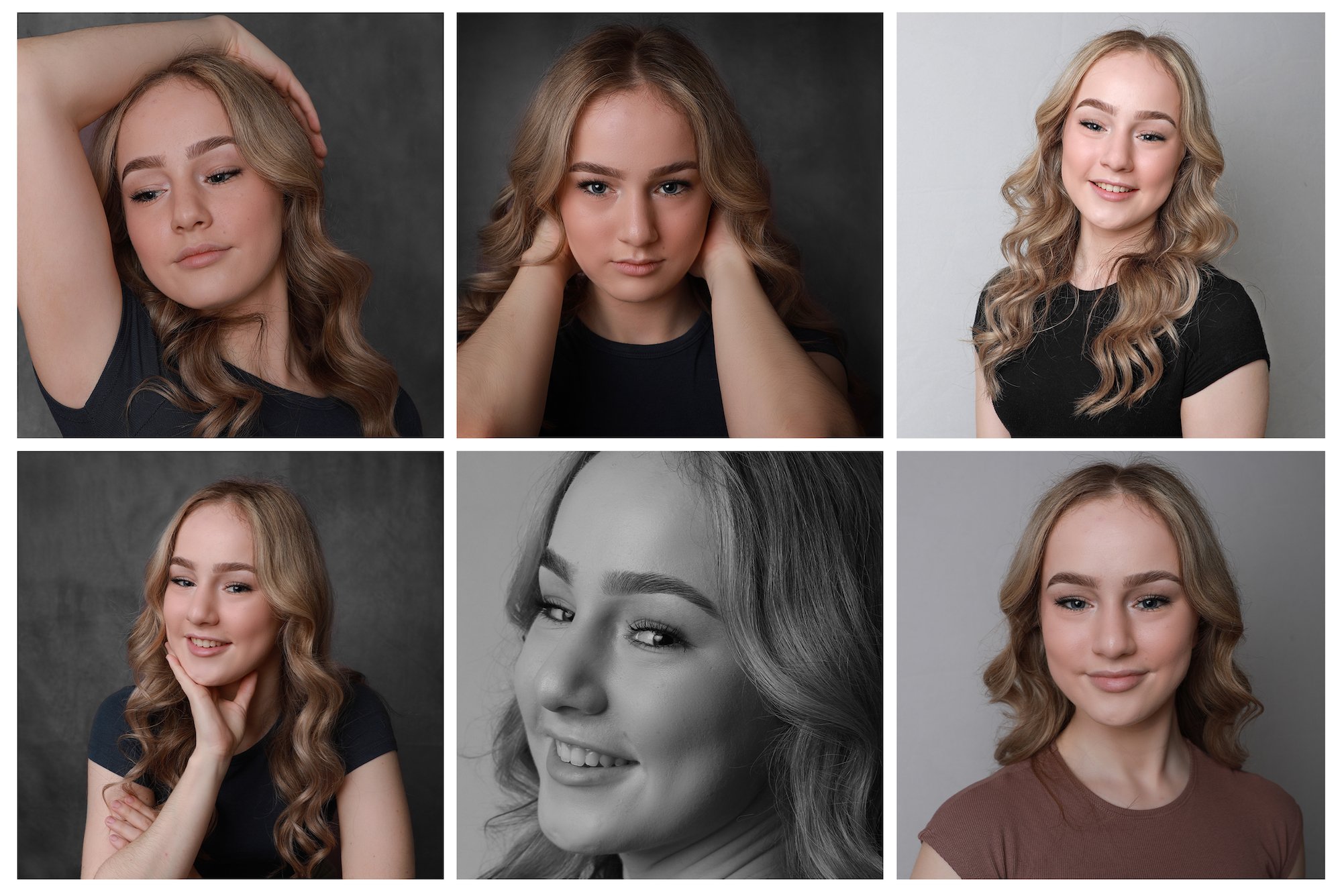 Model and Dancing Headshots for action portfolio