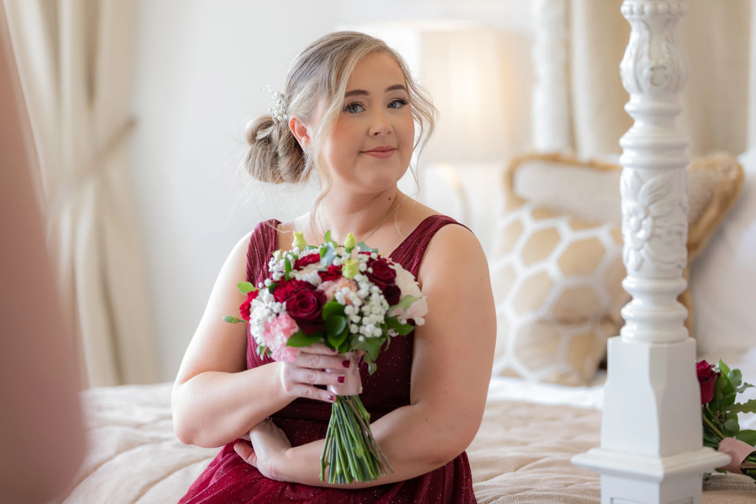 Bridesmaid at Bourton Hall Photography Emma Lowe