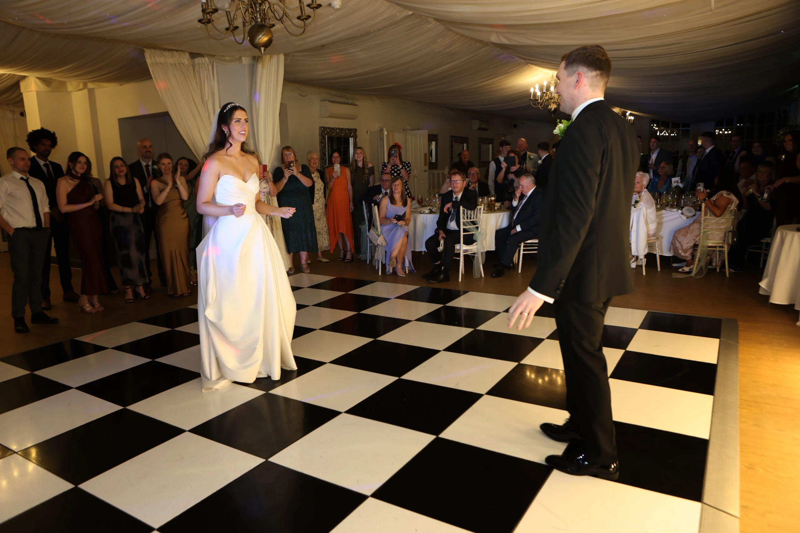 Confetti at Warwick house Emma Lowe Photography first dance