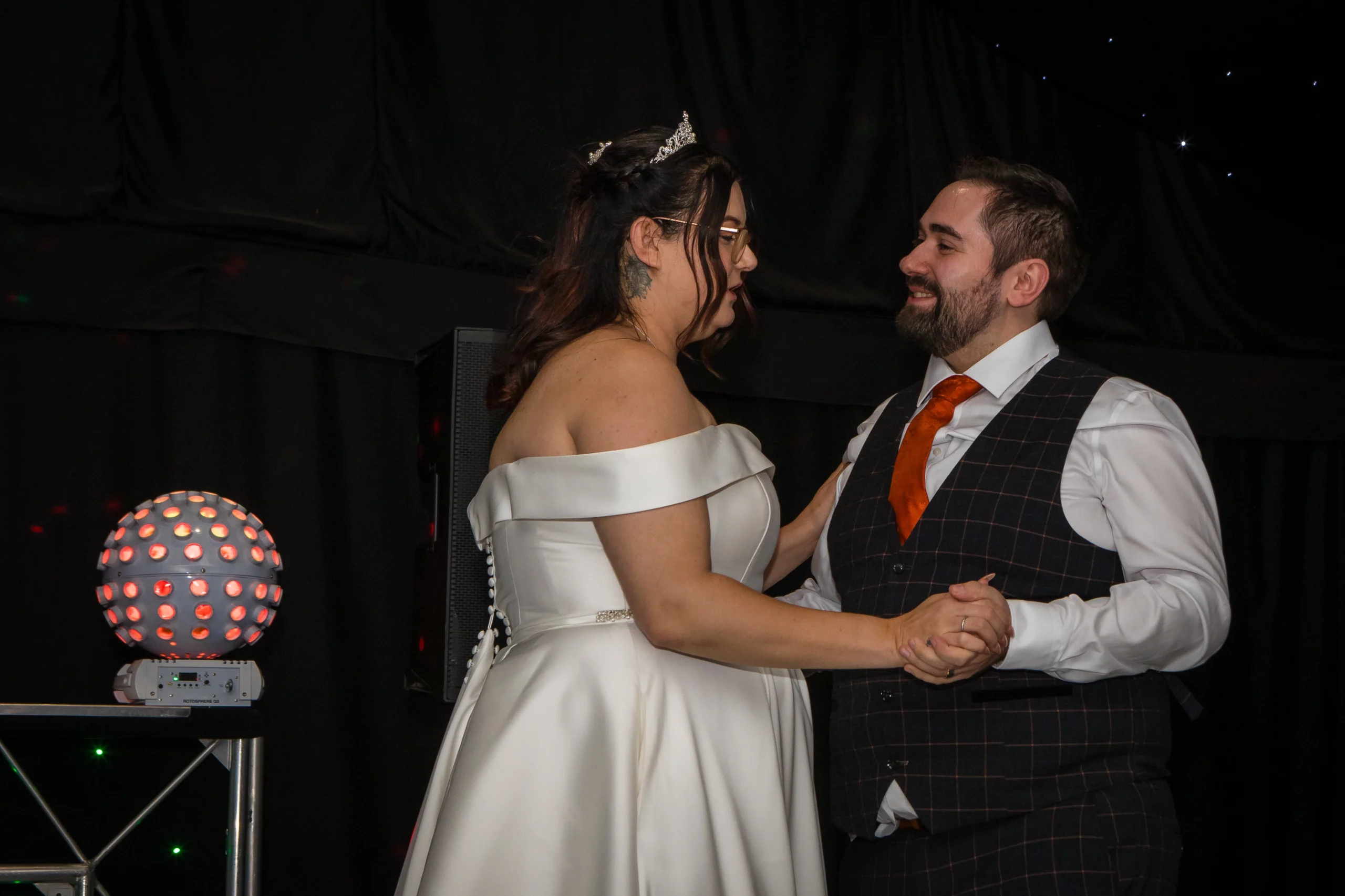 J&A-0850 Bride and Groom first dance at Ashton Lodge Photography with Emma Lowe Photography