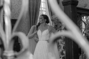 bride getting ready at coombe abbey